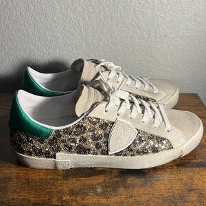 Philippe Model Glitter Leopard Women's Sneakers